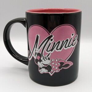 Minnie Mouse Mug: Black and Pink, Heart with Minnie Mouse, Jerry Leigh, Disney